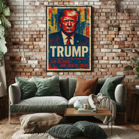 Donald Trump 47th President of the United States Street Art Mashup Poster