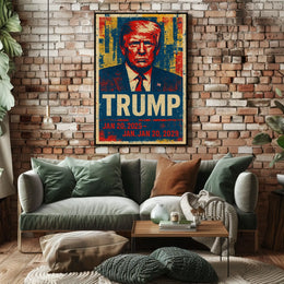 Donald Trump 47th President of the United States Street Art Mashup Poster