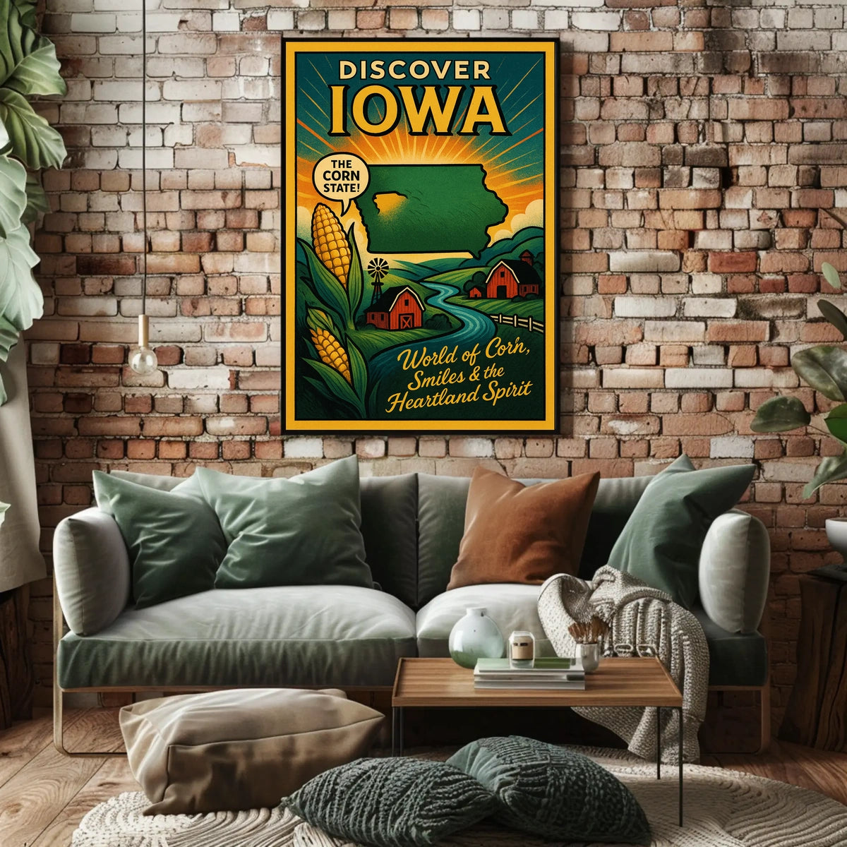 Discover Iowa The Corn State Poster
