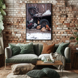 Rustic Farmyard Scene Poster