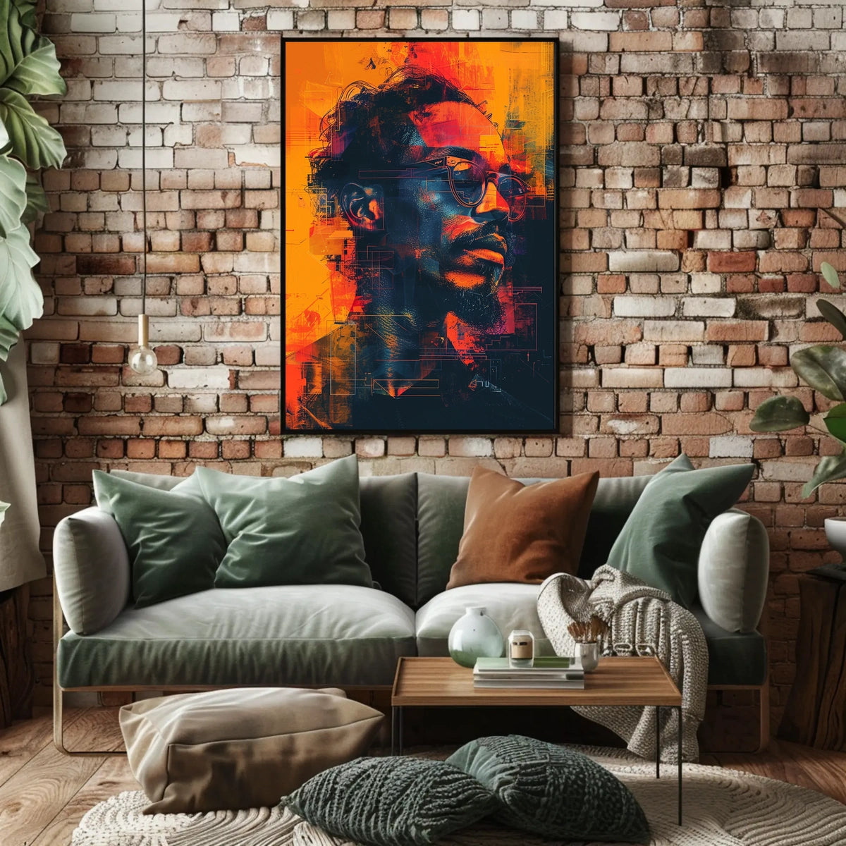 Vibrant Abstract Portrait Abstract Poster