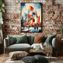 Urban Geometric Symphony Poster