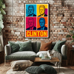Clinton Pop Art Tribute Wall Art Print PosterGoat