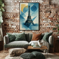 Eiffel Tower Geometric Elegance Poster