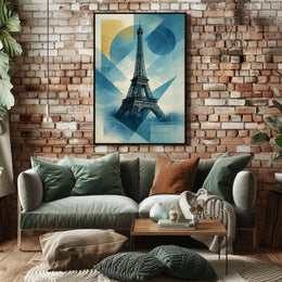 Eiffel Tower Geometric Elegance Poster