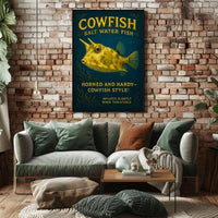 Cowfish A Unique Saltwater Species Poster