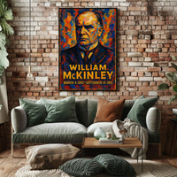 William McKinley 25th President of the United States Glitch Hop Art Poster