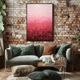 Abstract Pink Landscape Poster Modern Wall Art