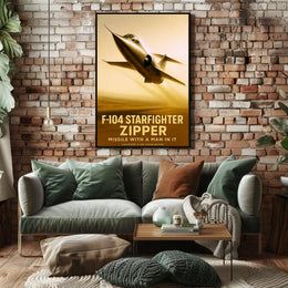 F-104 Starfighter Zipper Poster PosterGoat