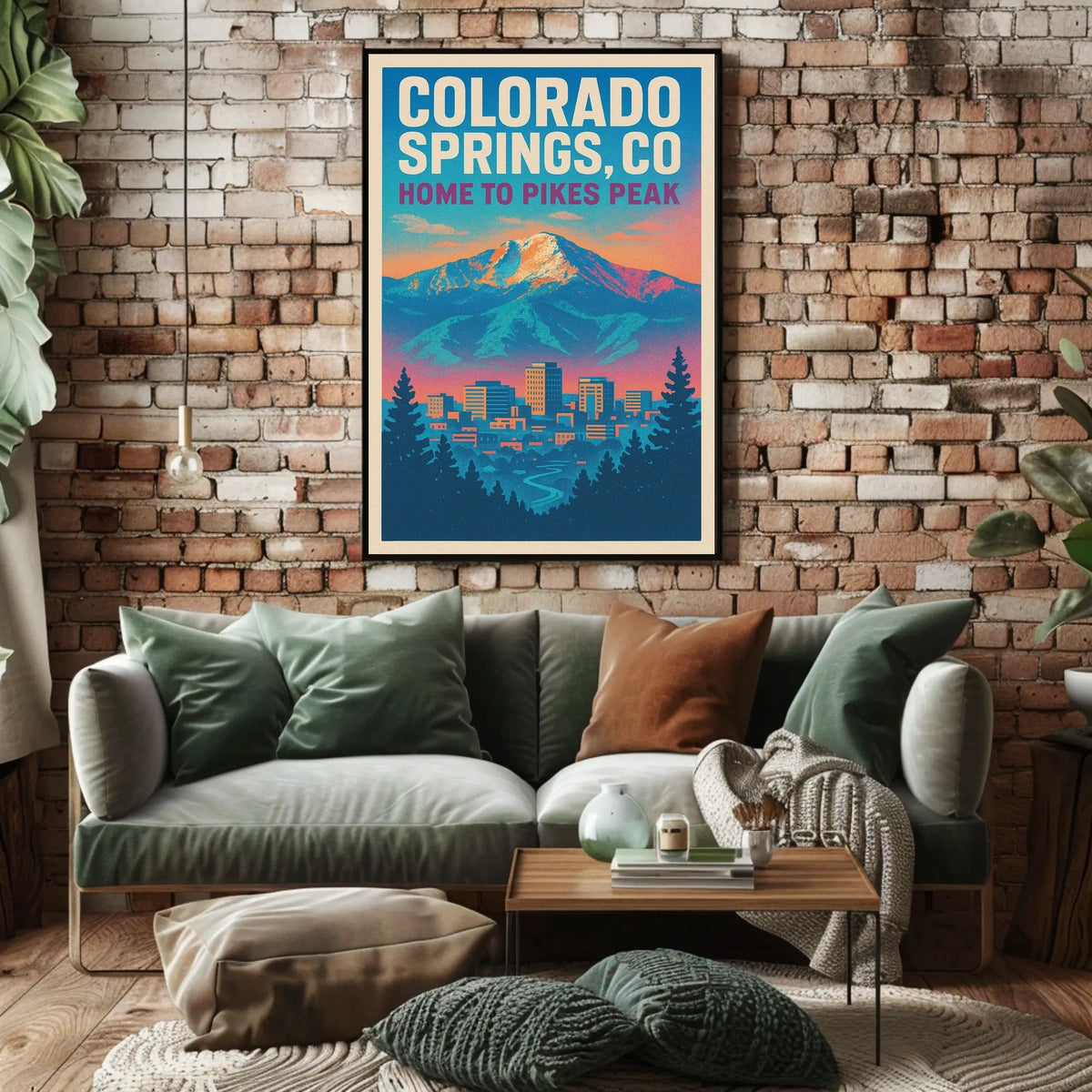 Colorado Springs, CO Home to Pikes Peak Poster