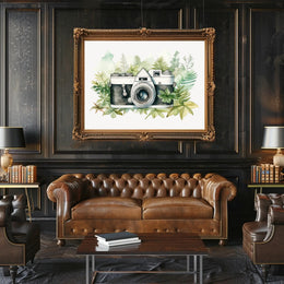 Vintage Camera in Nature Poster