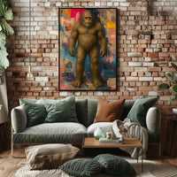 Bigfoot Yeti Art in Abstract, Artistic, or Pop Culture Poster