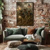 Revolutionary War Battle Scene Poster
