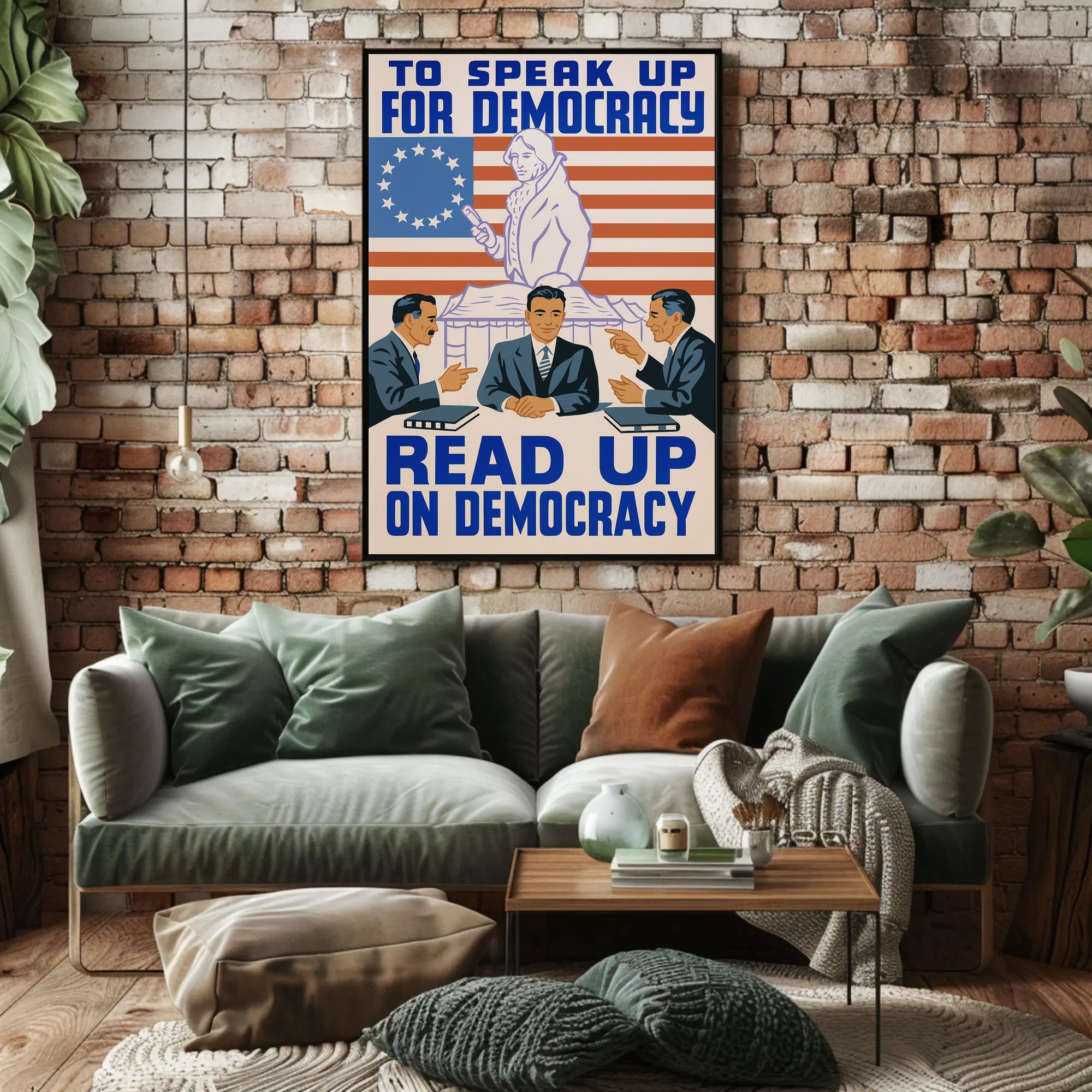 Speak Up for Democracy Poster PosterGoat