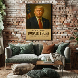 Donald Trump Silent Sentinel Patriotism Cinematic Realism Iconic American Portrait Leadership Legacy Bold Vision Poster