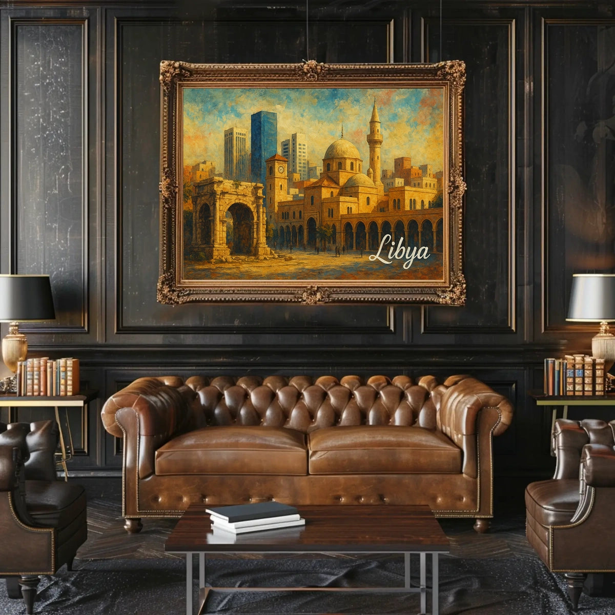 Libya Heritage Modernity Travel Realism Poster