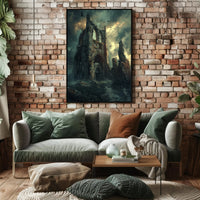 Gothic Ruins Eerie Dark Fantasy Poster PosterGoat