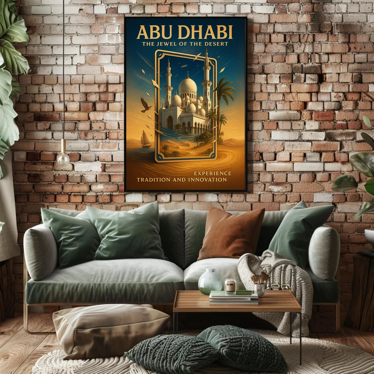 Abu Dhabi's Jewel Architectural Serenity Travel Poster