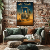 Abu Dhabi's Jewel Architectural Serenity Travel Poster