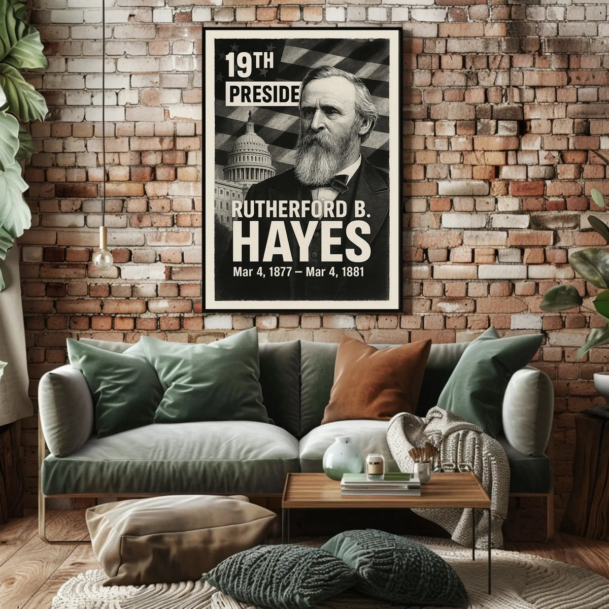 Rutherford B. Hayes 19th President of the United States Digital Montaje Poster