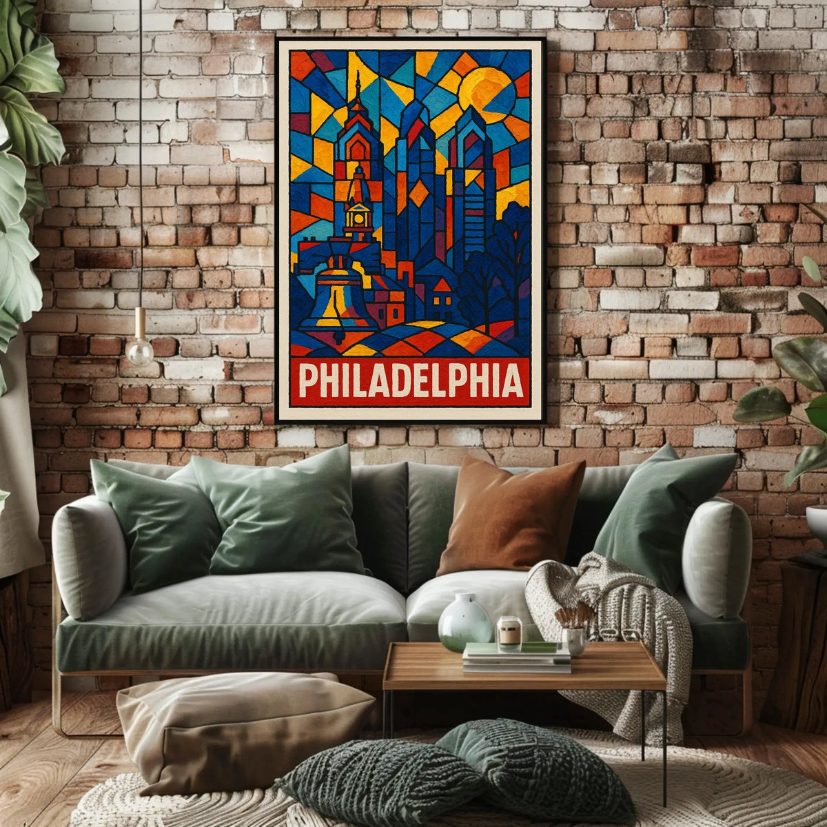 Philadelphia In Stained Glass Poster