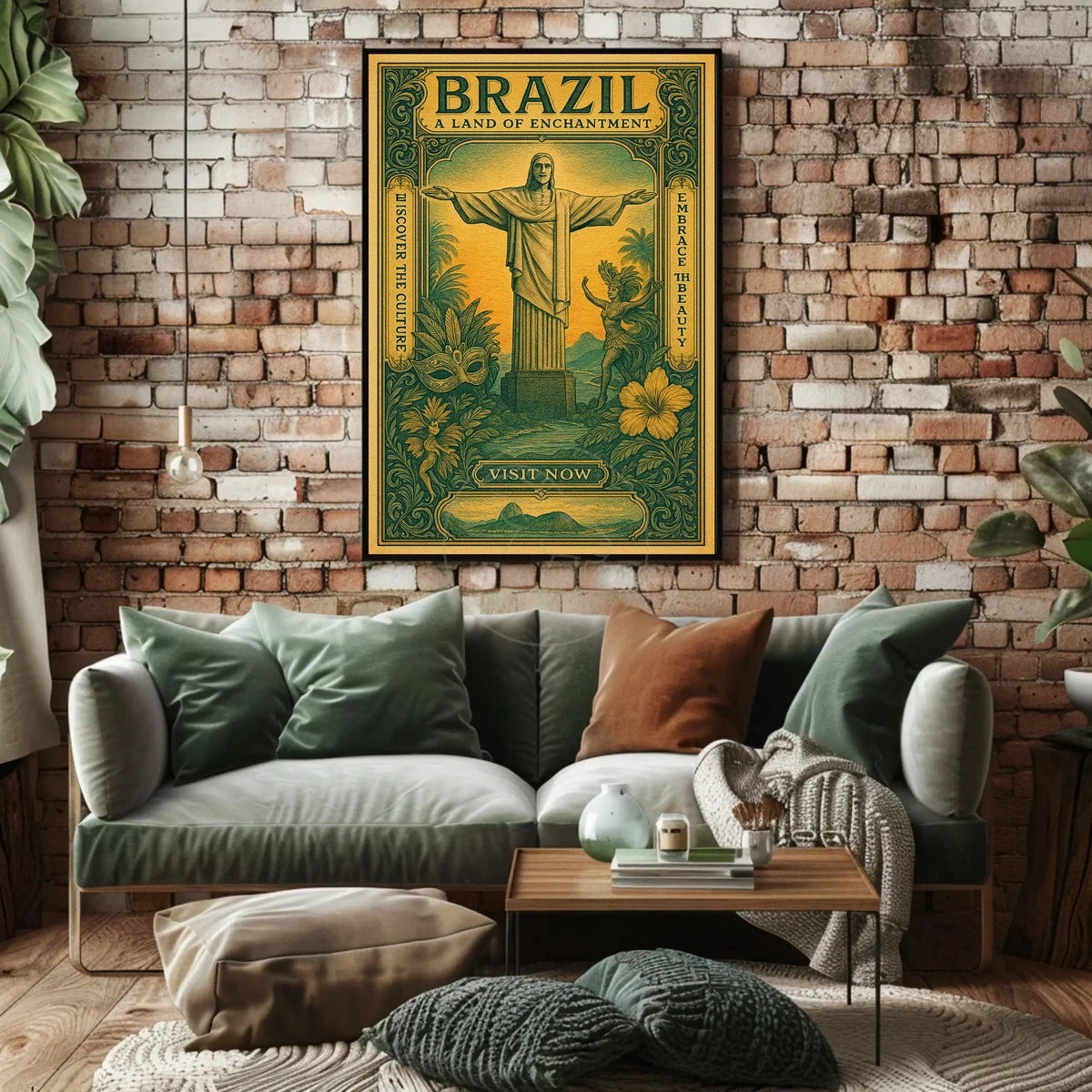 Brazilian Enchantment Vintage Travel Poster