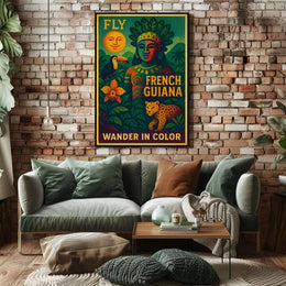 French Guiana Adventure Travel Poster PosterGoat