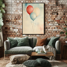 painting of three balloons Poster