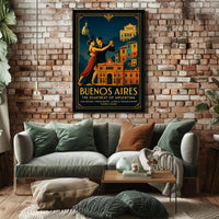 Buenos Aires Vintage Travel Poster Wall Art PosterGoat