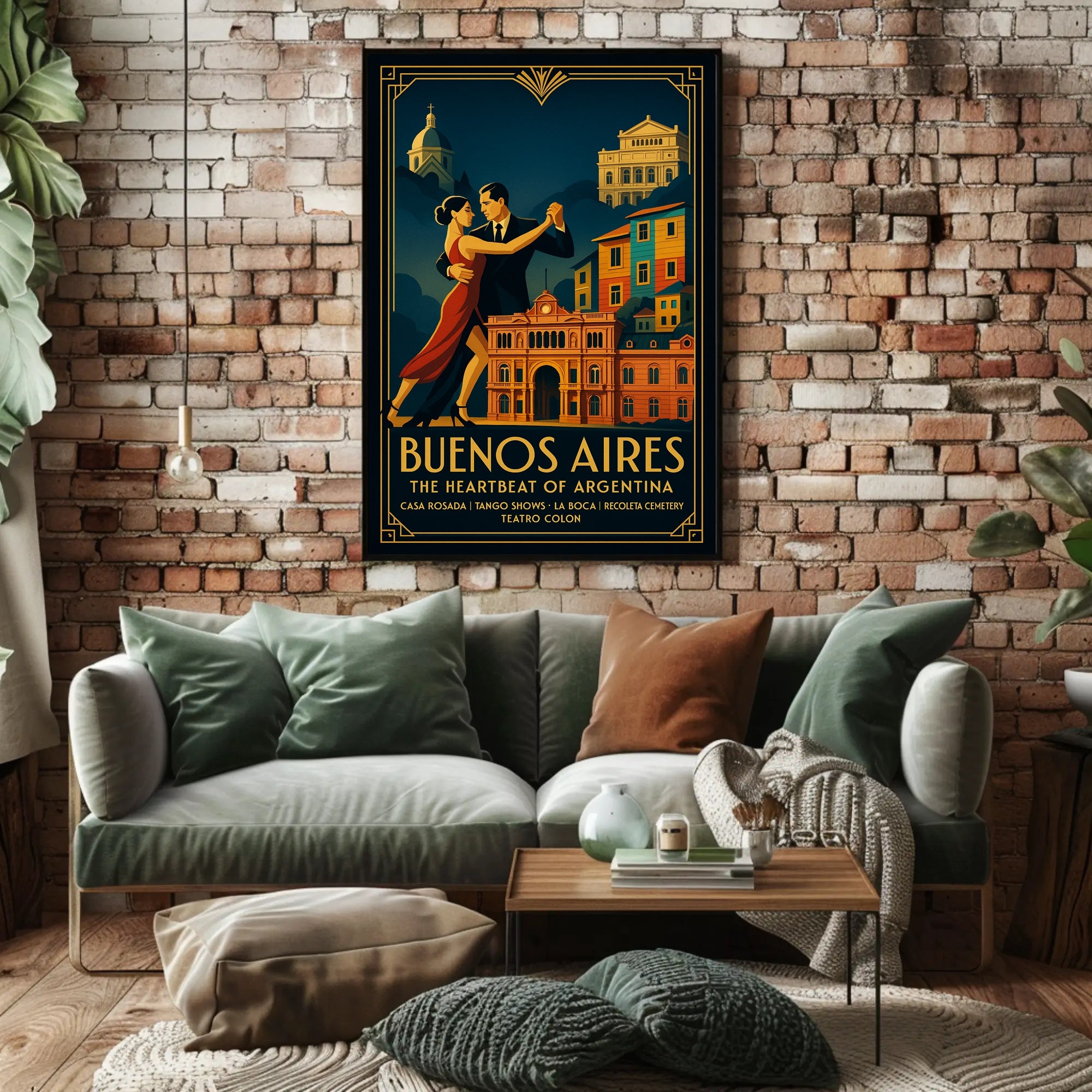Buenos Aires Vintage Travel Poster Wall Art PosterGoat