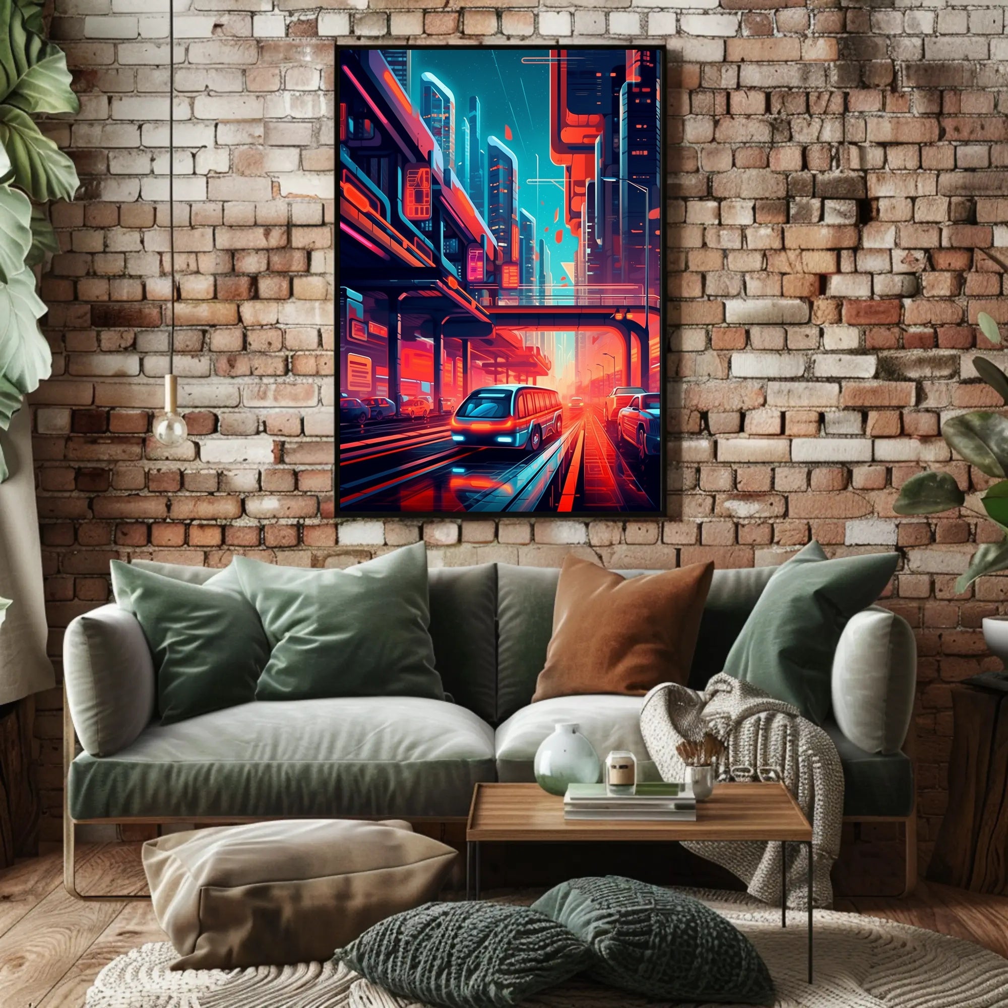 Futuristic Urban Transit Poster