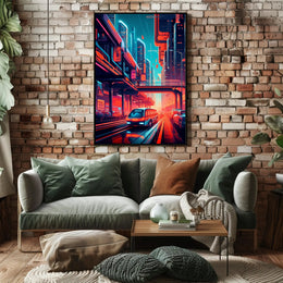 Futuristic Urban Transit Poster