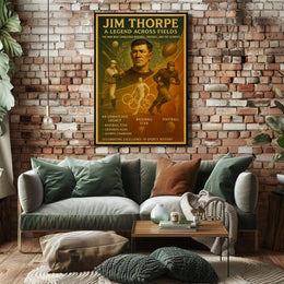 Jim Thorpe A Legend Across Fields Poster PosterGoat