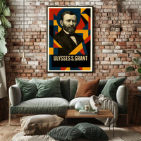 Ulysses S. Grant 18th President of the United States Abstract Pop Poster