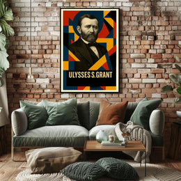 Ulysses S. Grant 18th President of the United States Abstract Pop Poster