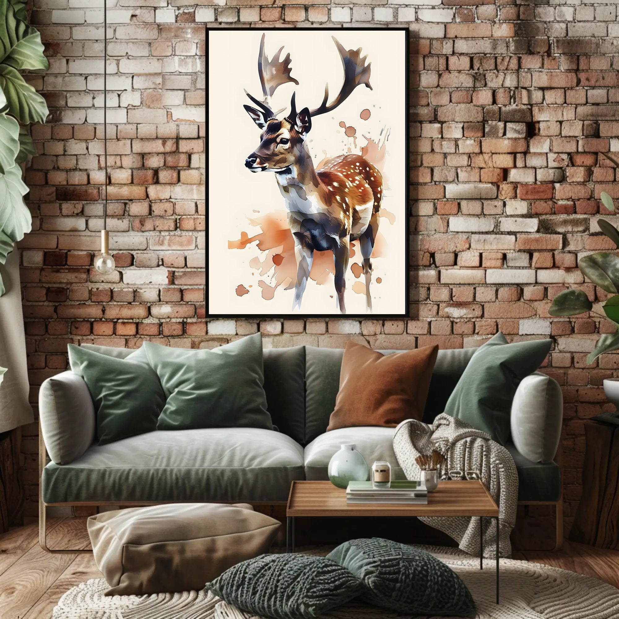Majestic Deer Wildlife Poster Vintage Nature Print