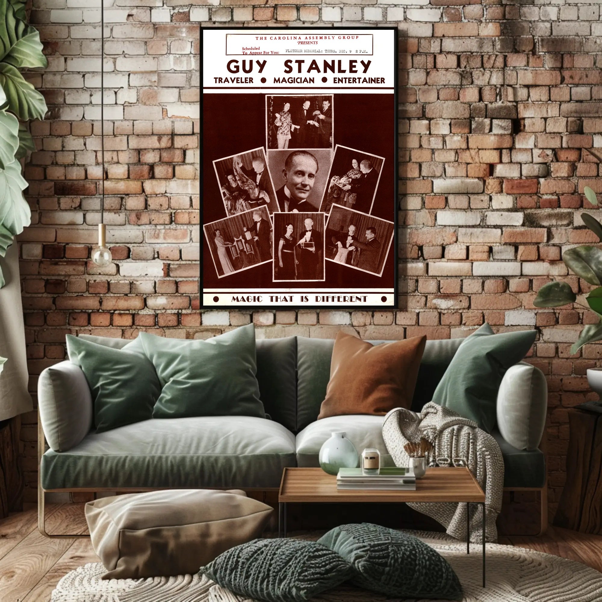 Guy Stanley Vintage Magician Entertainment Cultural Poster