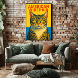 American Wirehair Cat Poster