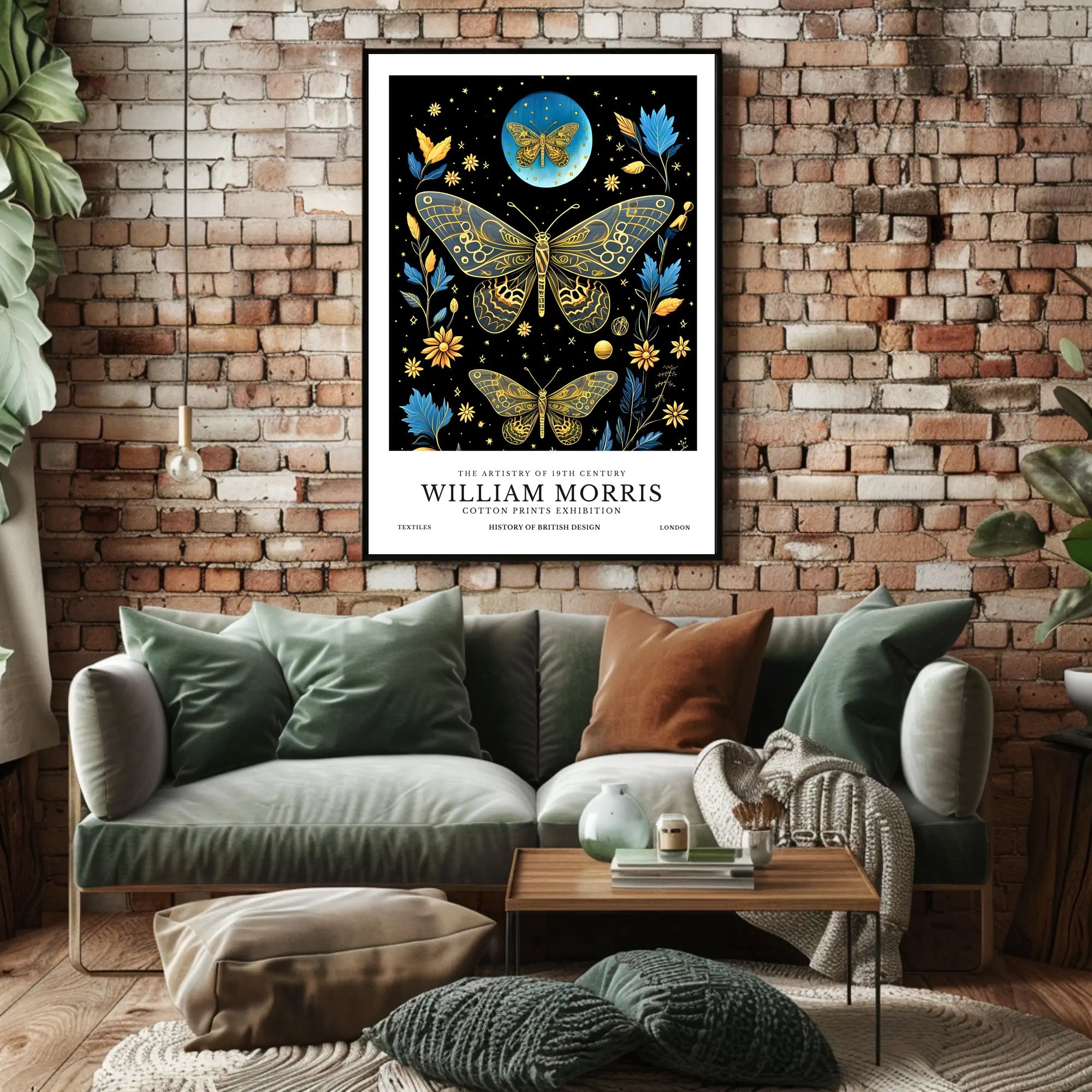 William Morris Cotton Prints Exhibition Poster