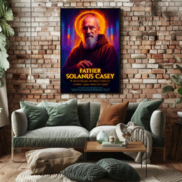 Father Solanus Casey Inspirational Religious Artwork Poster PosterGoat