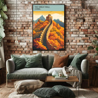 The Great Wall China Travel Poster