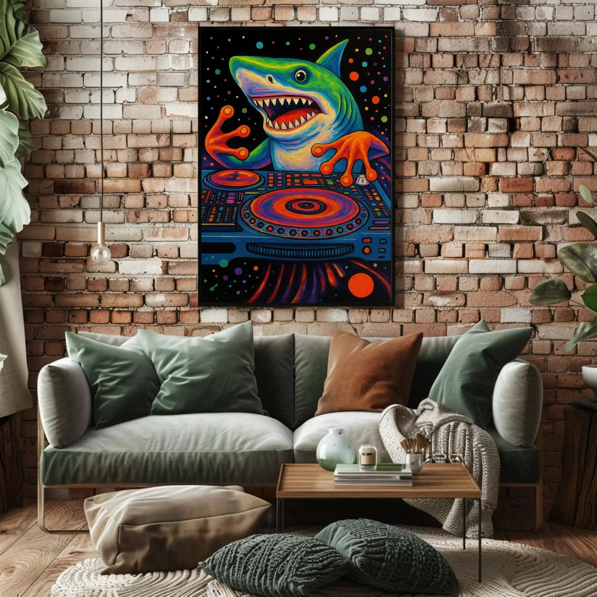 Playful Shark Design Perfect for Kids' Animal Poster