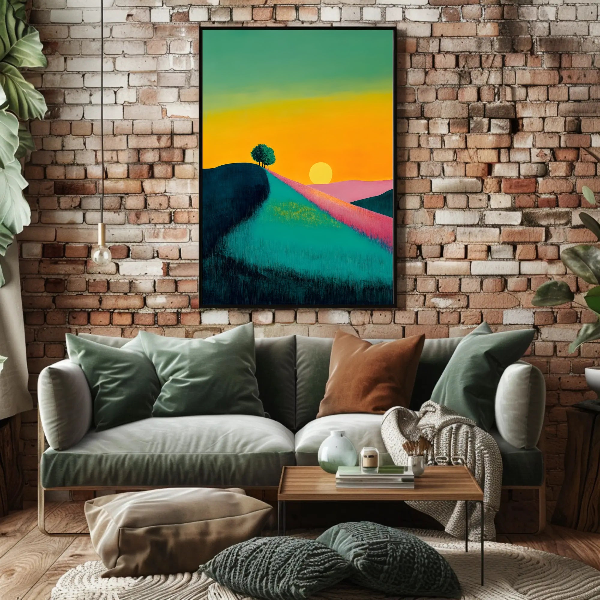 Serene Sunset Landscape Poster Scenic Wall Art Print