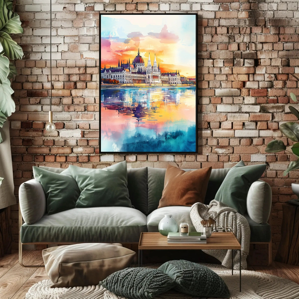 Hungary Budapest Parliament Building River View Poster