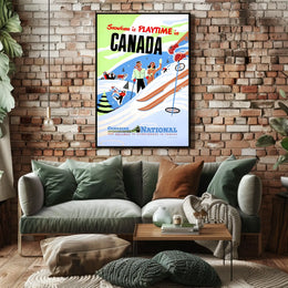 Snowtime Is Playtime In Canada Poster