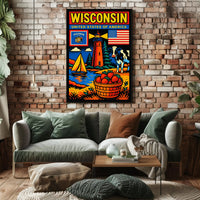 Wisconsin United States of America Poster PosterGoat