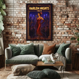 Harlem Nights Jazz Club 1929 Cultural or Heritage Poster