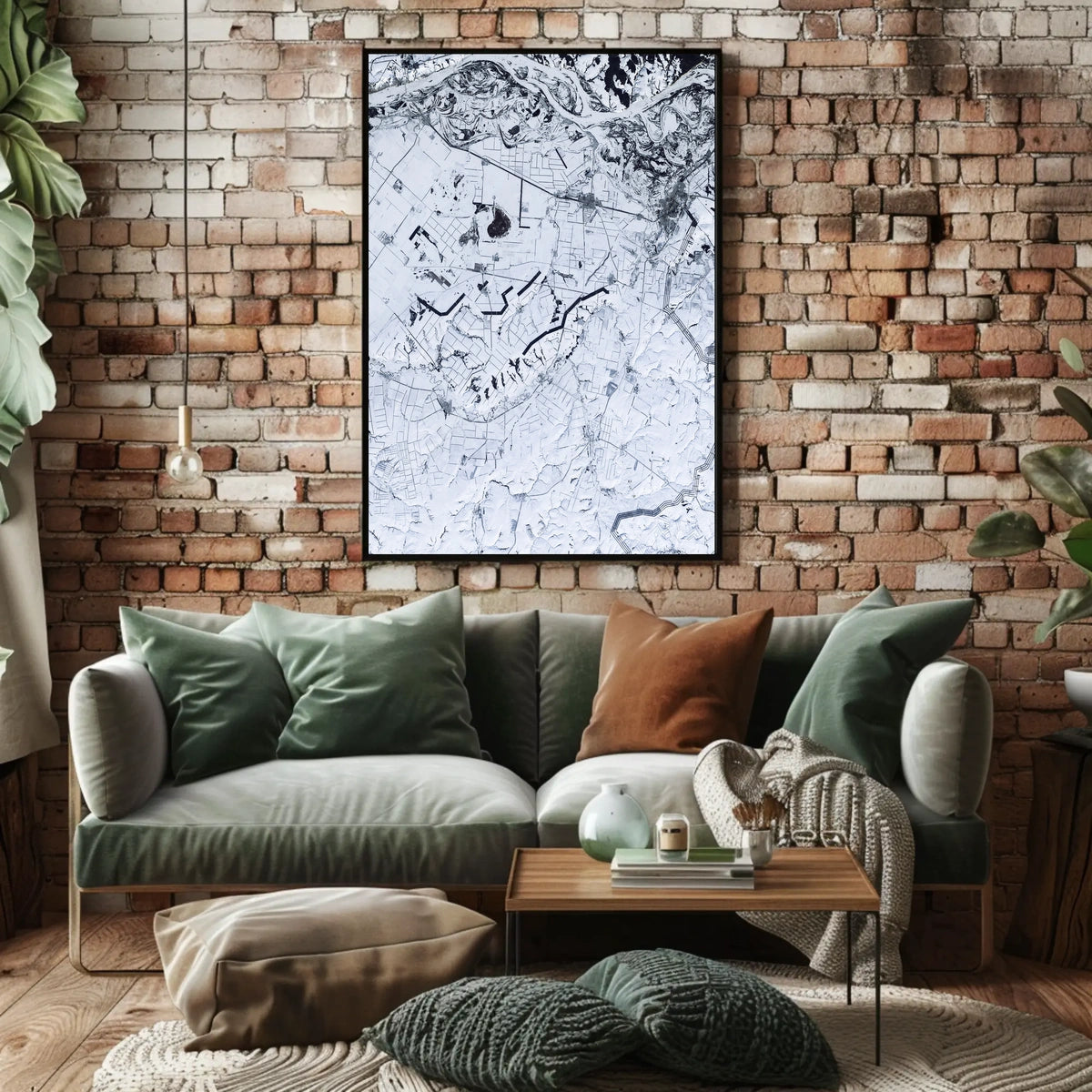 Winter Landscape From Above Poster