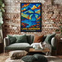 Lake Superior Mosaic Poster