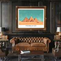 Giza Pyramids Adventure Travel Poster